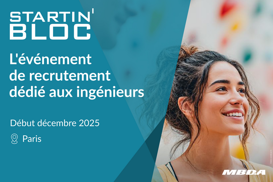 [Evénement] MBDA organise Startin’bloc, un afterwork de recrutement original dédié aux ingénieurs expérimentés dans une salle d’escalade.
